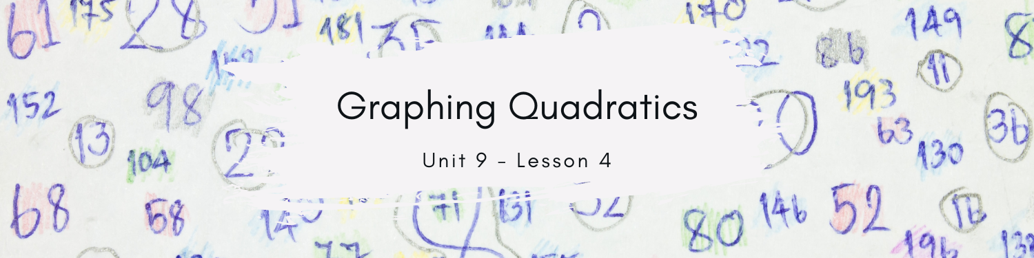 Lesson 4: Graphing Quadratics